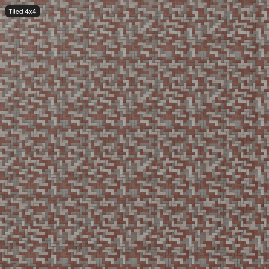 헤링본 콘크리트 포장재 텍스처, 멀티컬러