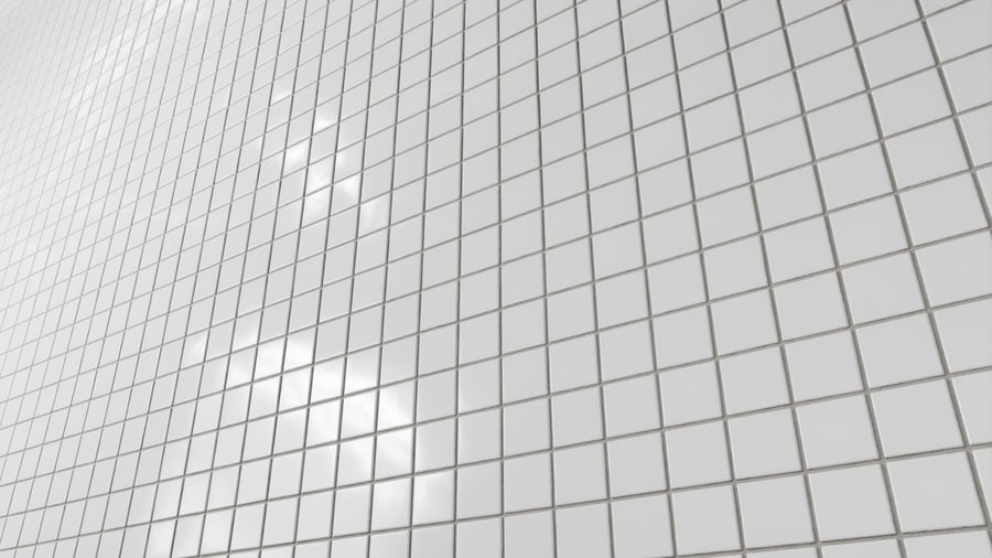 Square Ceramic Glossy Tile Texture, White