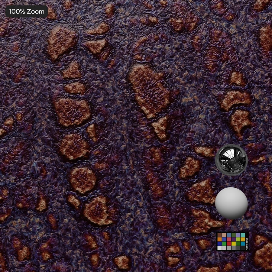 Texture rampante en céramique émaillée, Aubergine