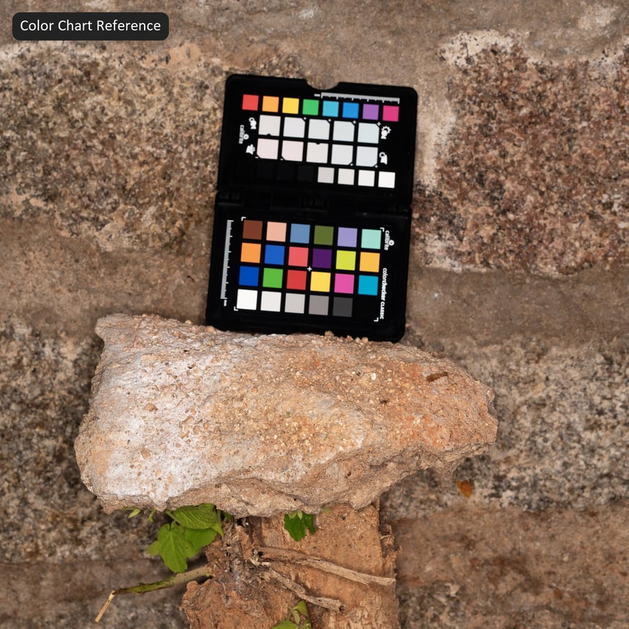 Verwitterte Granitblock-Wandtextur, warmes Grau