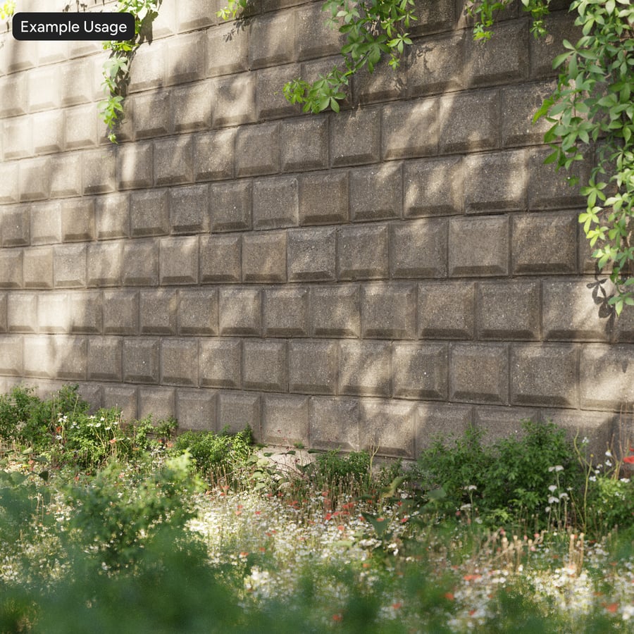 Beveled Concrete Block Wall Texture