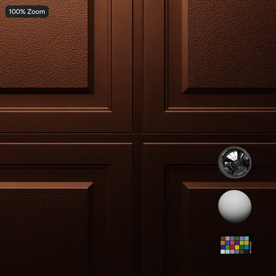 Texture de plafond en fausses dalles de vinyle métalliques gaufrées, cuivre