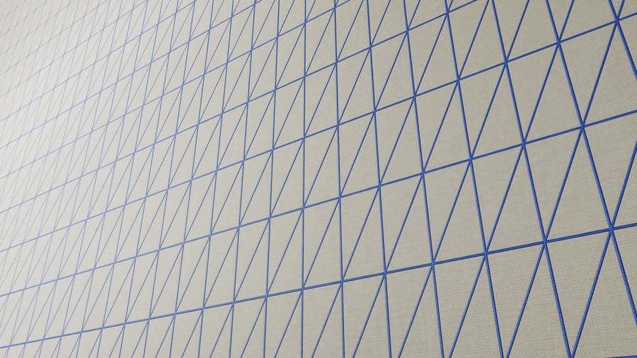 Geometric Triangle Pattern Upholstery Fabric Texture, Cream & Blue