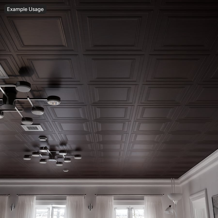 Embossed Vinyl Tile Ceiling Texture, Maroon