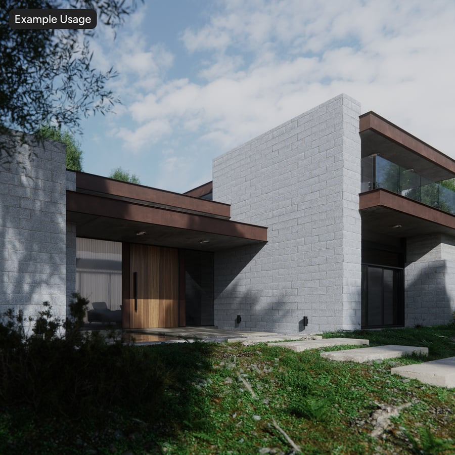 Terrazzo Concrete Block Wall Texture - Poliigon