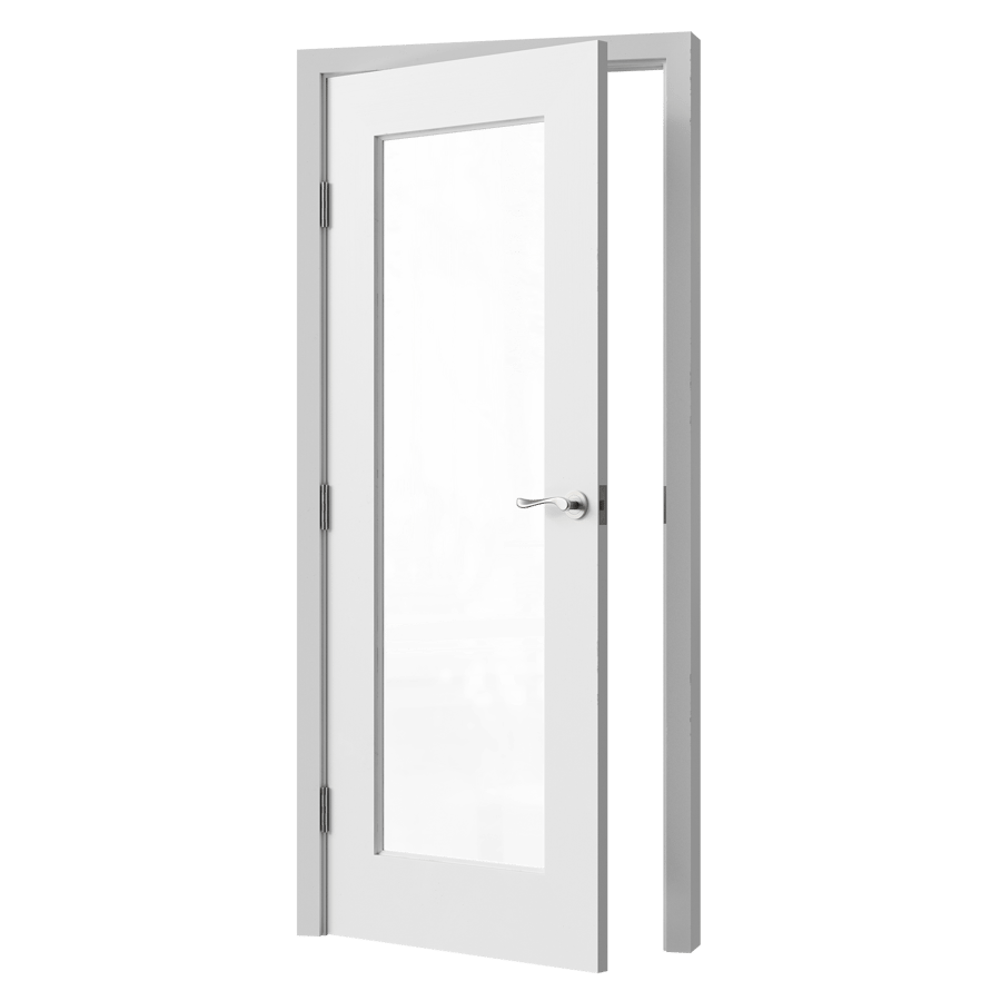 Modelo de porta interior em vidro, branco