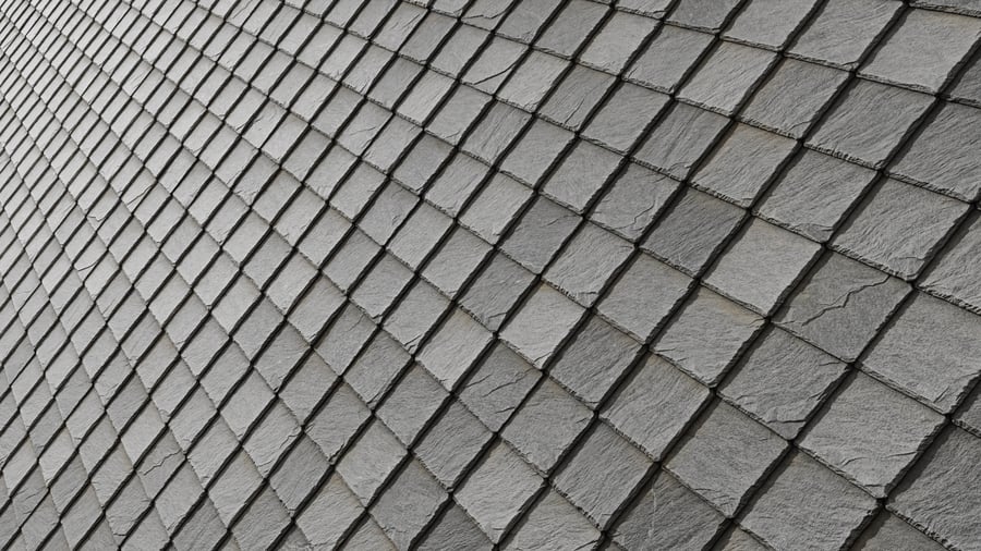 Diamond Slate Roof Tiles Texture, Grey