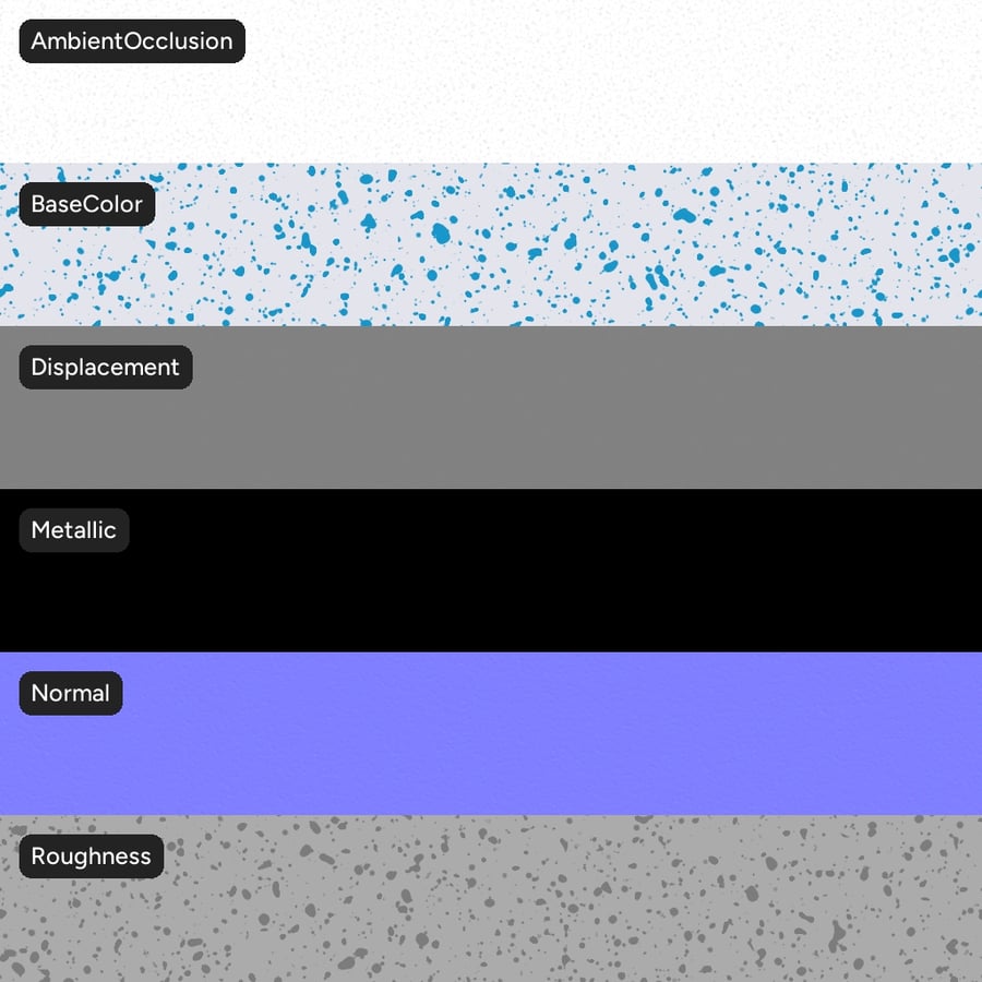 Speckled Plastic Texture, White