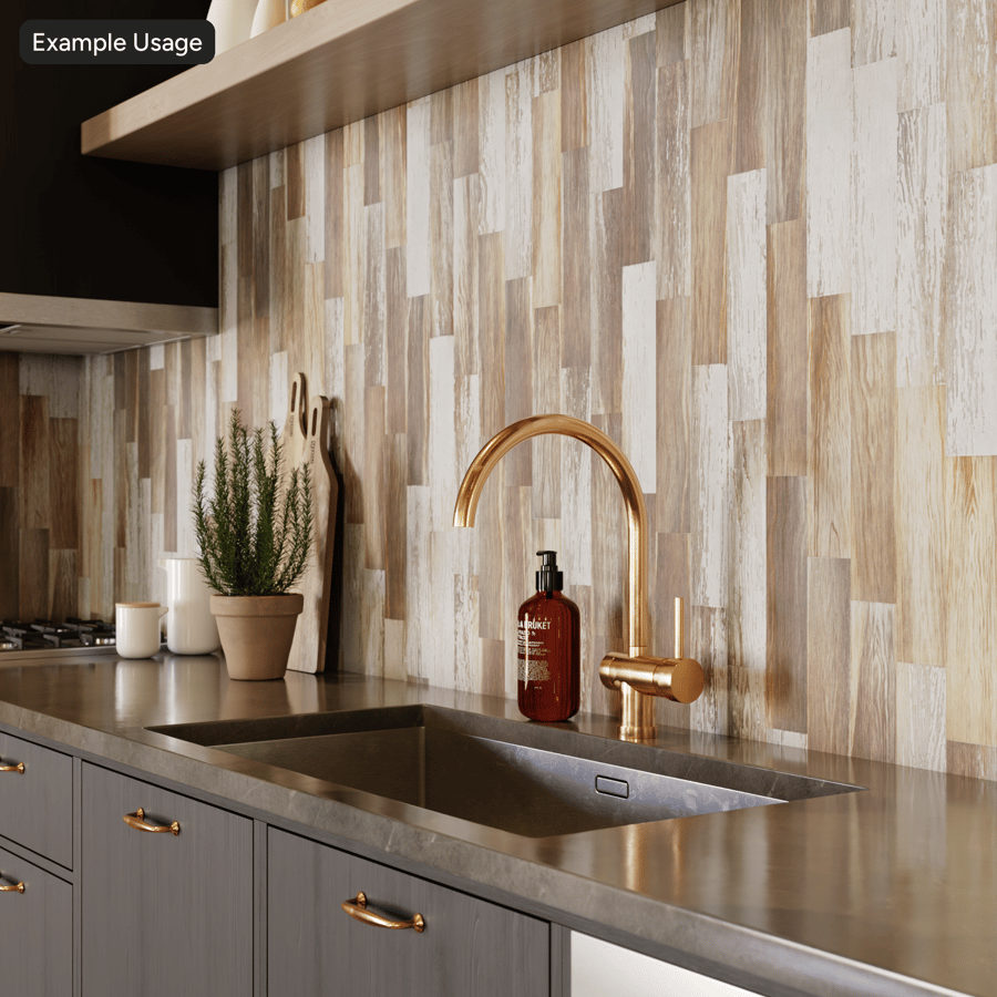 Textura de azulejo cerâmico mate retangular com desvio, castanho claro