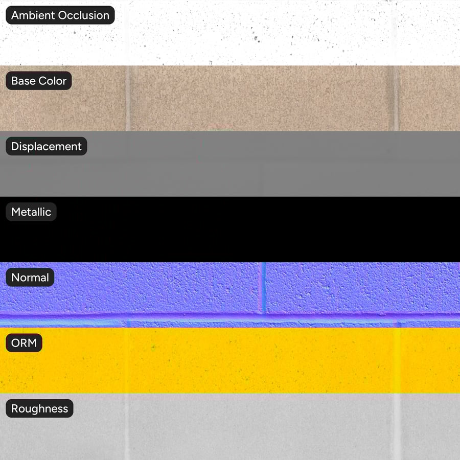 Smooth Running Cinder Concrete Wall Texture, Beige