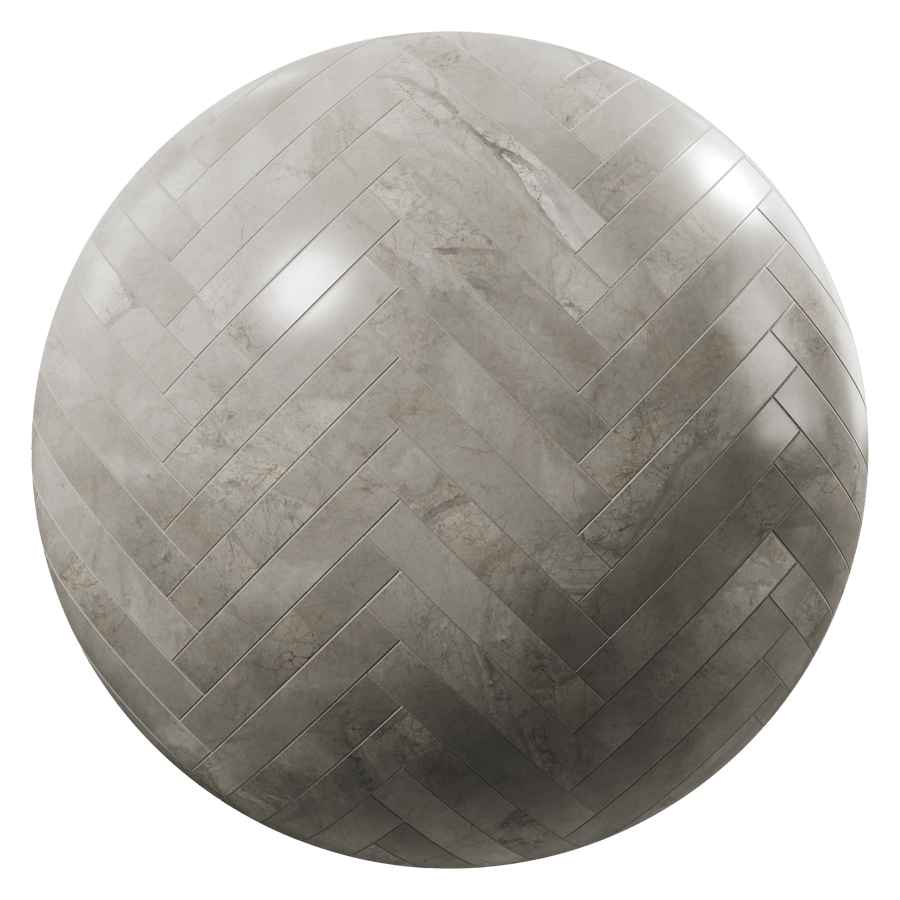 Honed Herringbone Tiles Marble Texture, Silver Grey