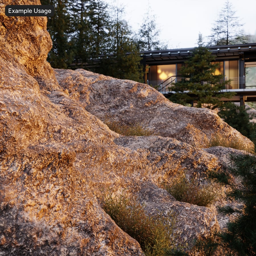 Lichen Spotted Cliff Rock Texture