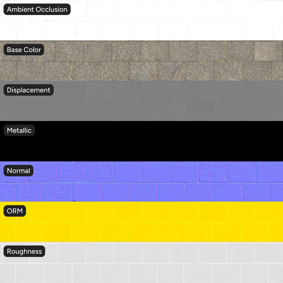 Brick Format Granite Paving Texture, Salt and Pepper