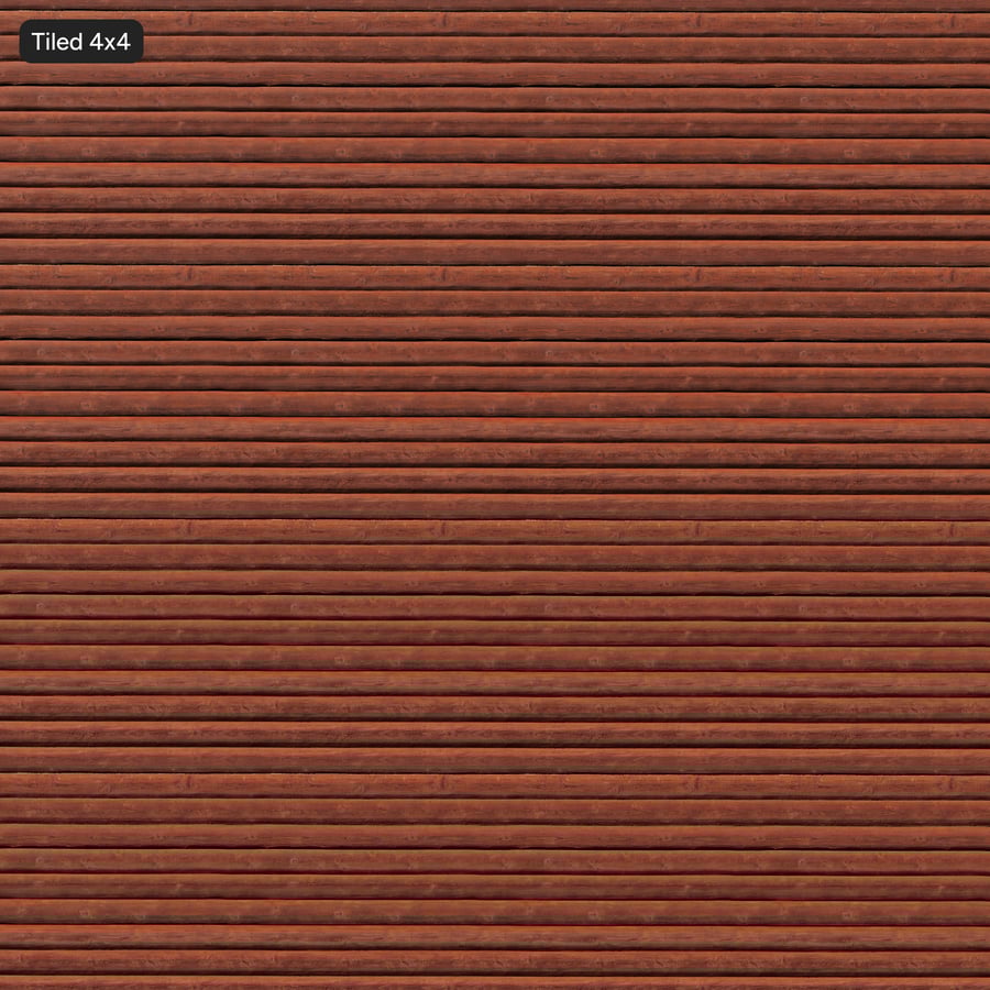 Tekstur Dinding Kayu Gelondongan, Merah