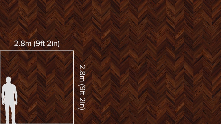 Cognac Chevron Pattern Oak Wood Flooring Texture