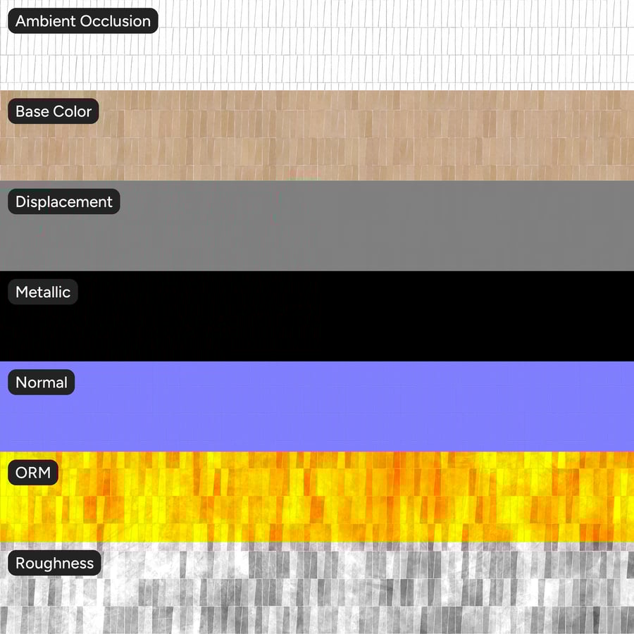 Staplad trapetsformad Zellige matt kakelstruktur, Beige