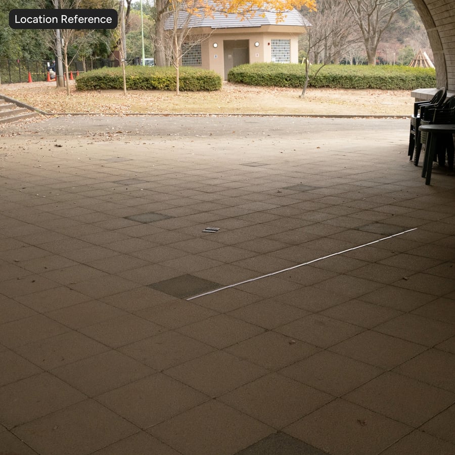 Worn Square Stack Aggregate Stone Sidewalk Texture, Yellow