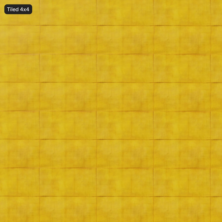 Матовая панель с отверстием для стяжки с текстурой бетона, желтая