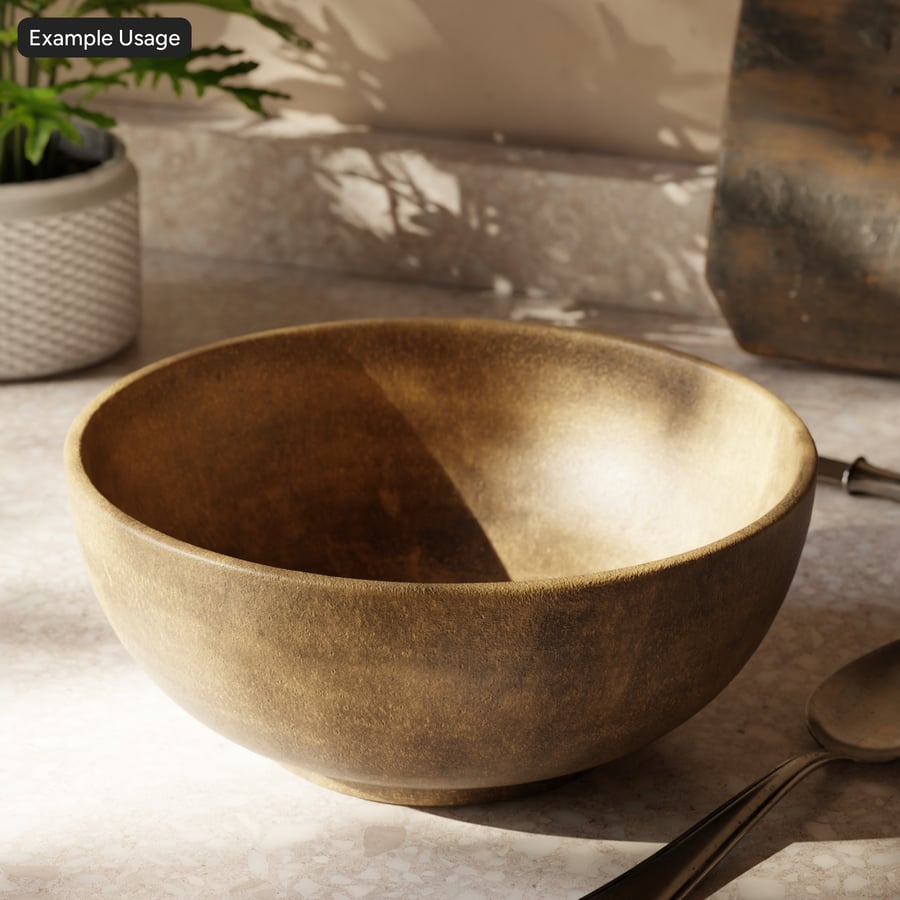 Rustic Gold Glazed Ceramic Pottery Texture