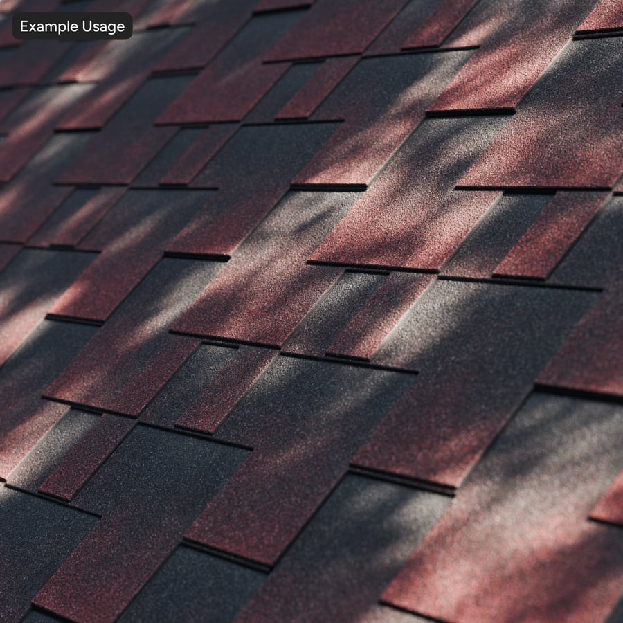 Dimensional T-Lock Roof Shingle Texture, Red