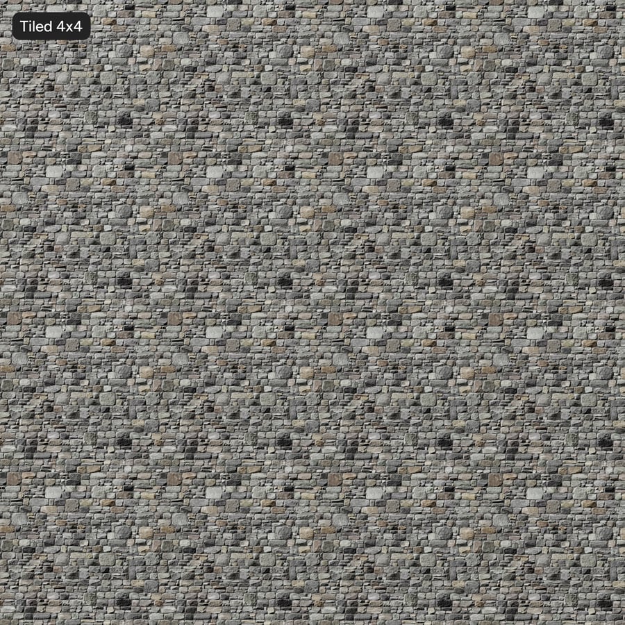 Granite Rubble Stone Wall Texture, Mixed