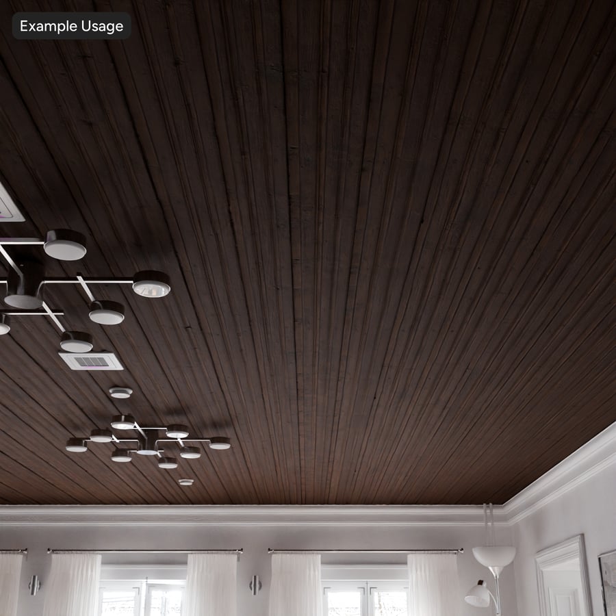 Tekstur Langit-langit Kayu Bergalur yang Dipakai