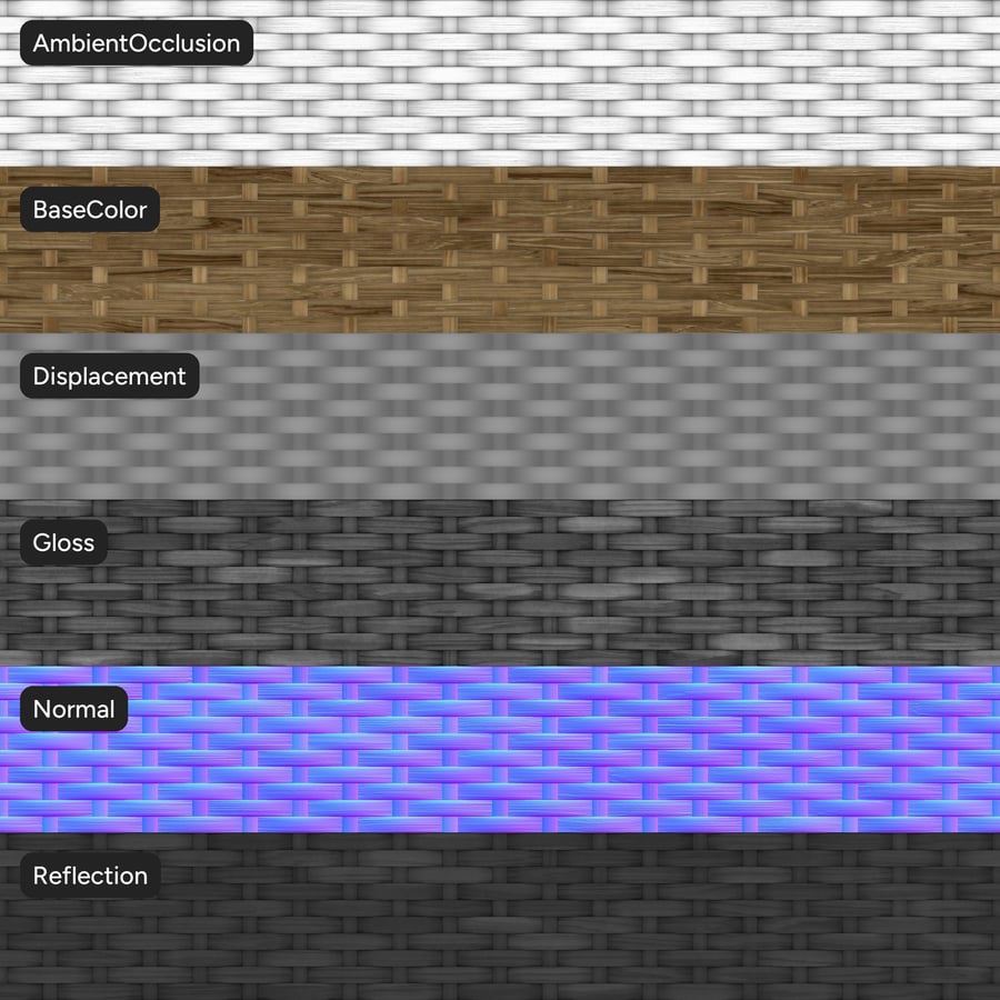 Rattan Wicker Texture, Caramel