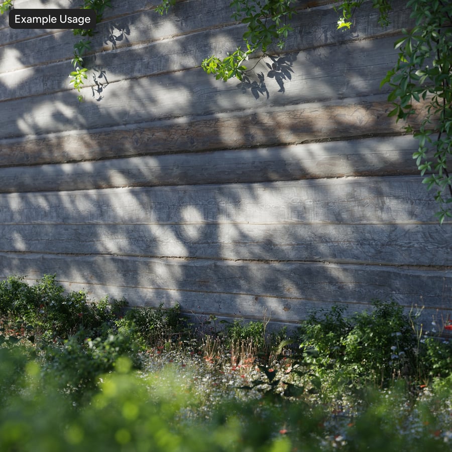 Weathered Hand Hewn Log Wall Texture, Silver Grey