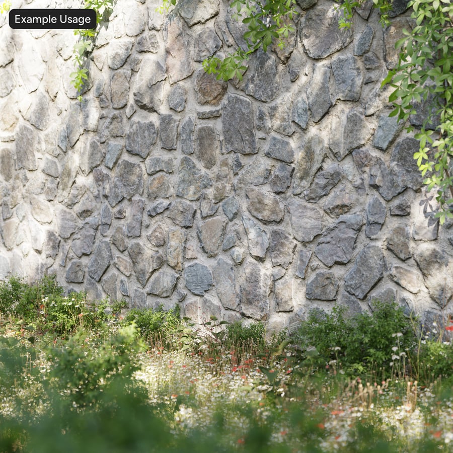 Rural Cobblestone Texture, Grey