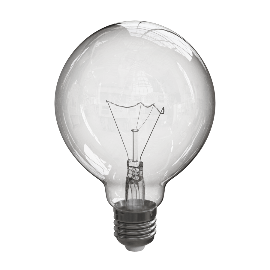 Clear Globe Light Bulb Model