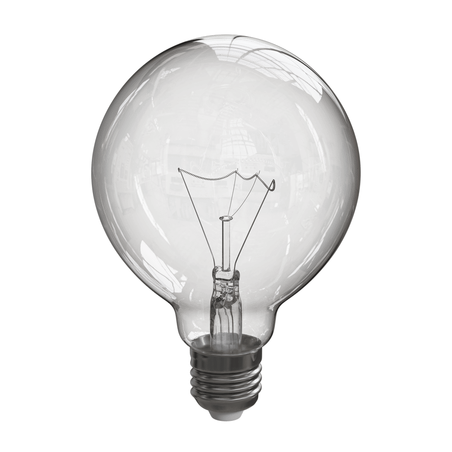 Lâmpada globo transparente Modelo