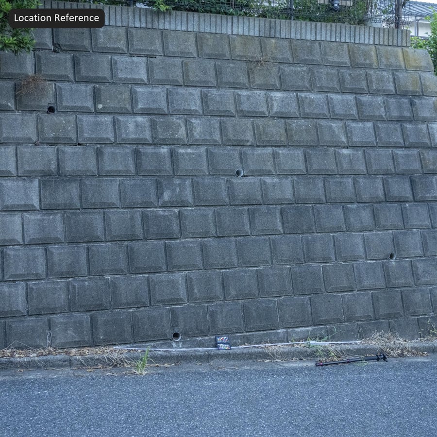 Textura de muro de contención de hormigón prefabricado biselado, gris