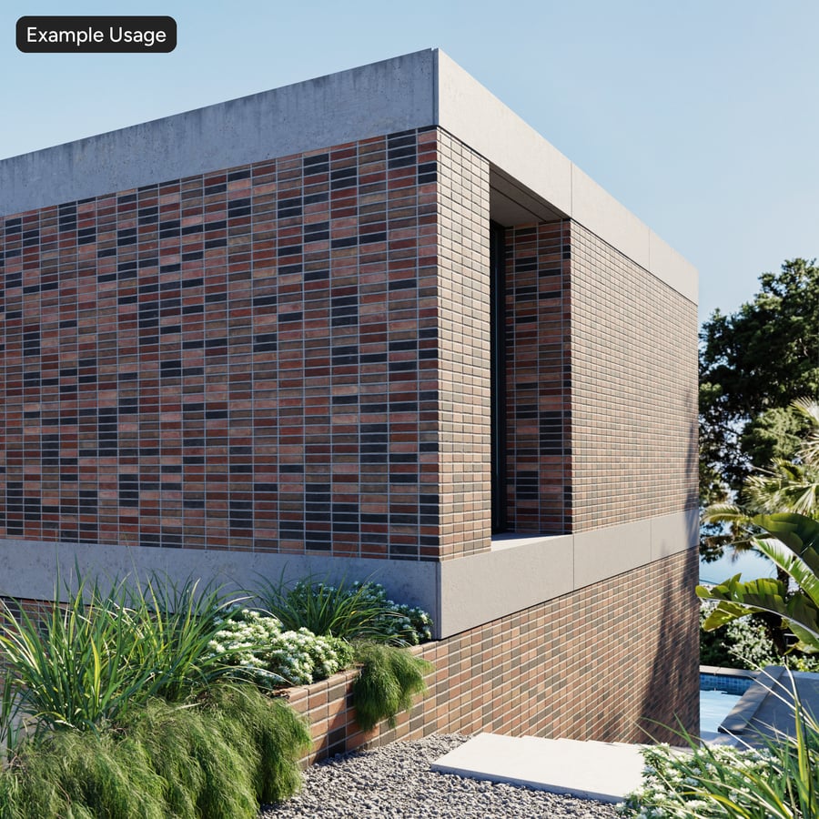Sandfaced Stack Bond Brick Wall Texture, Multicolored