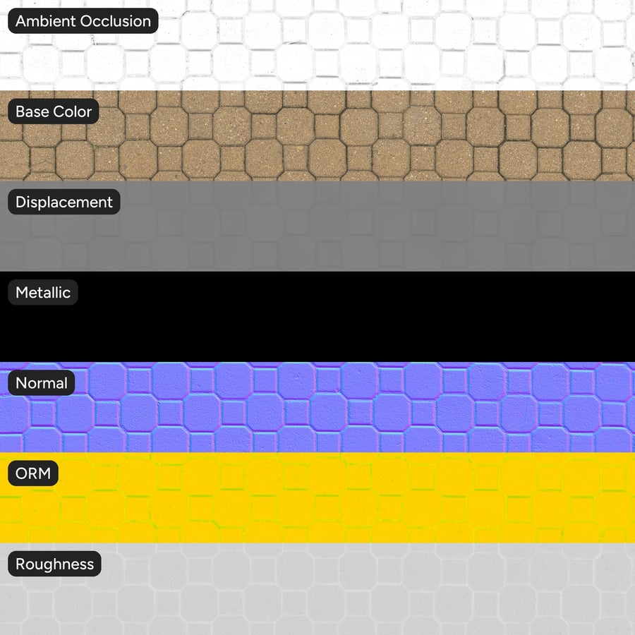 Textura de pavimento octogonal, amarelo