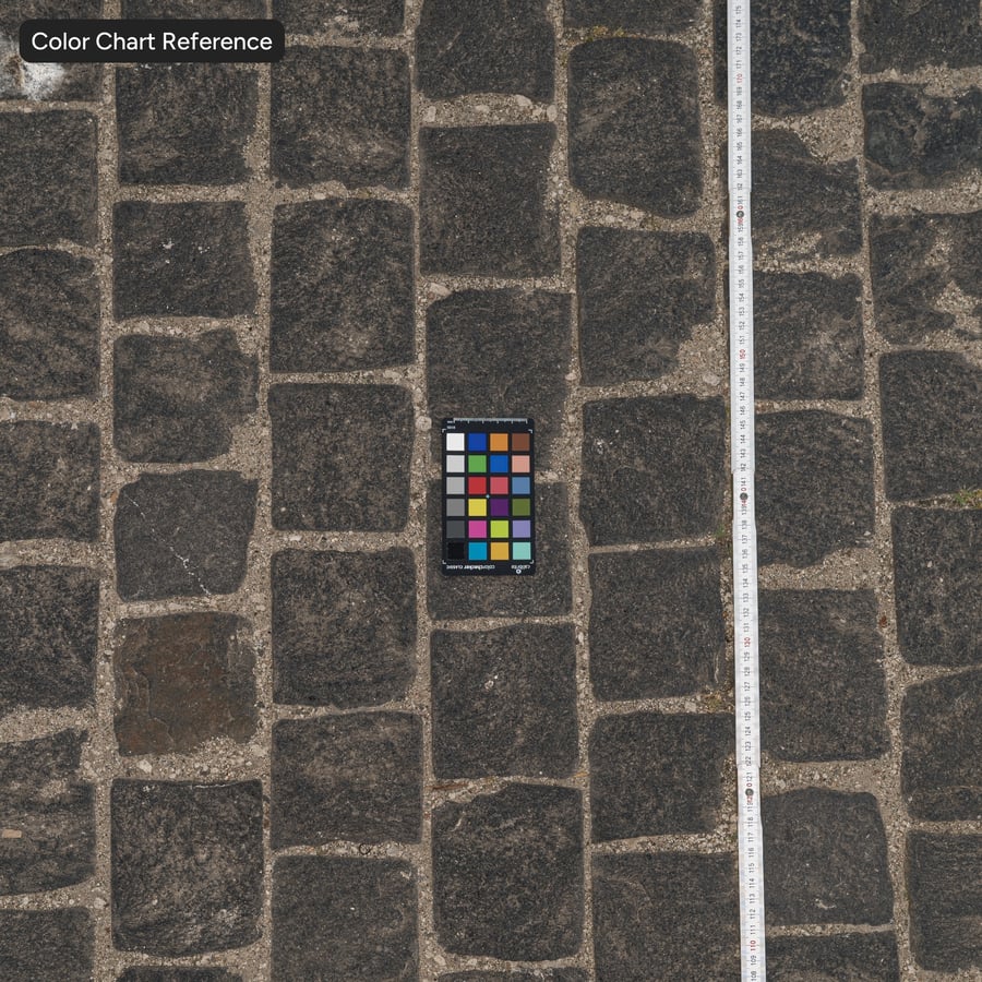 Offset Cobblestone Floor Texture, Charcoal