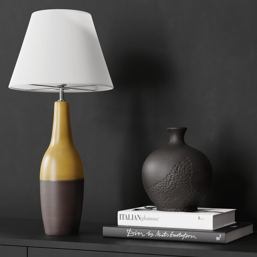 Lâmpada Eno Ceramic Arata Brownness Shade, Marrom