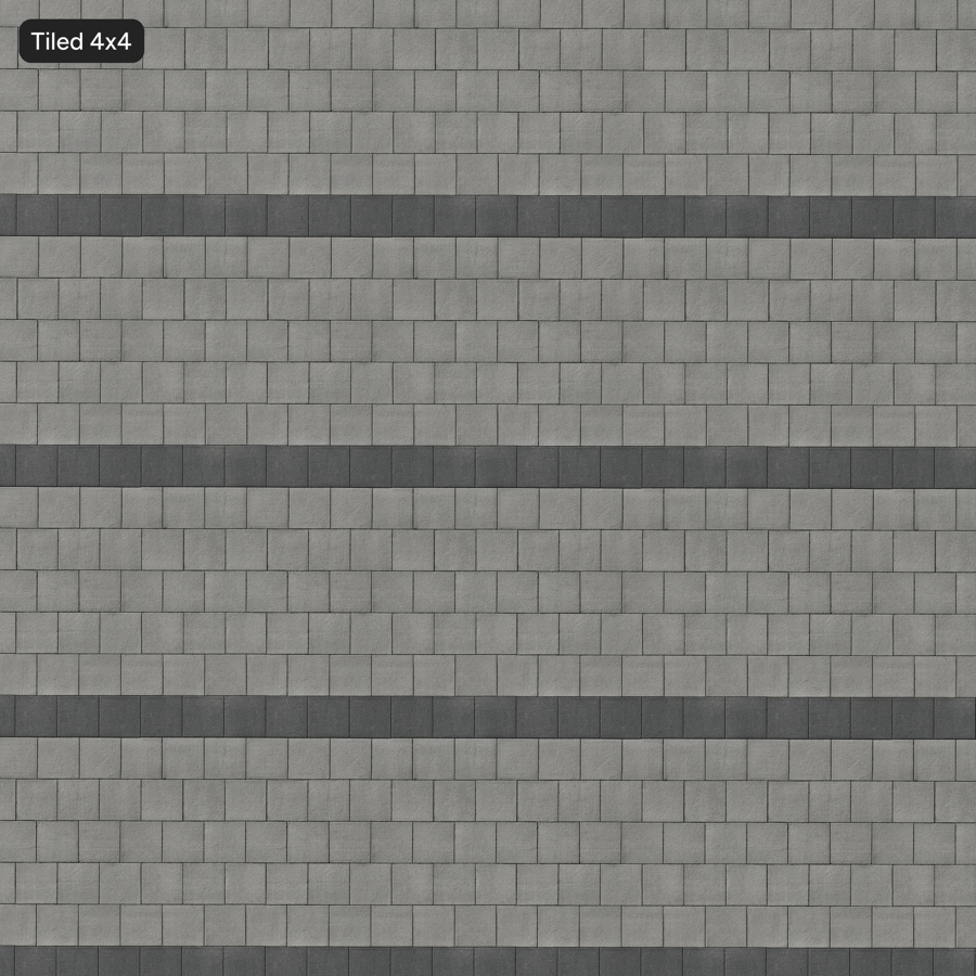 Running Bond Large Format Stone Paver Texture, Grey