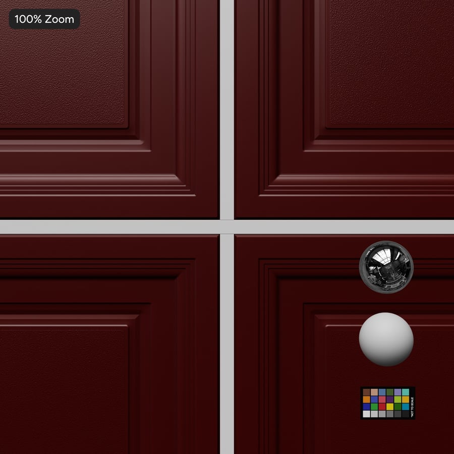 Embossed Vinyl Tile with Grid Ceiling Texture, Red and White