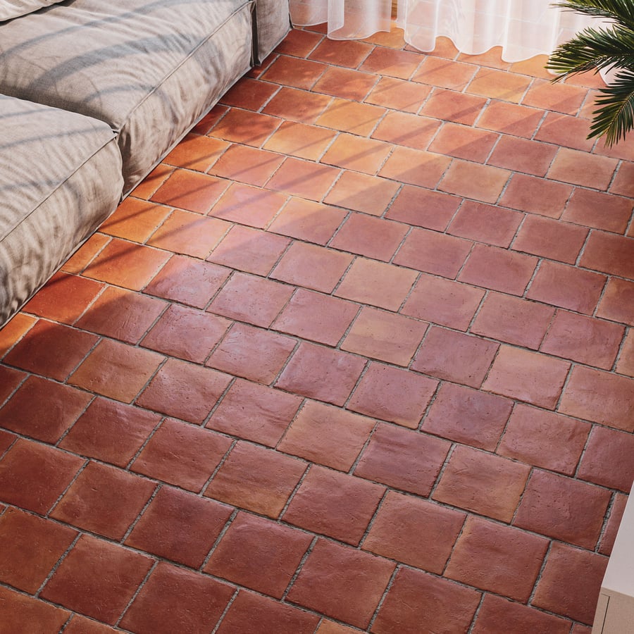 Satin Offset Terracotta Tile Texture