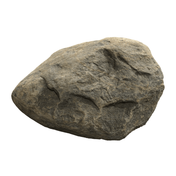Toned Smooth Large Rock Boulder Model, Yellow