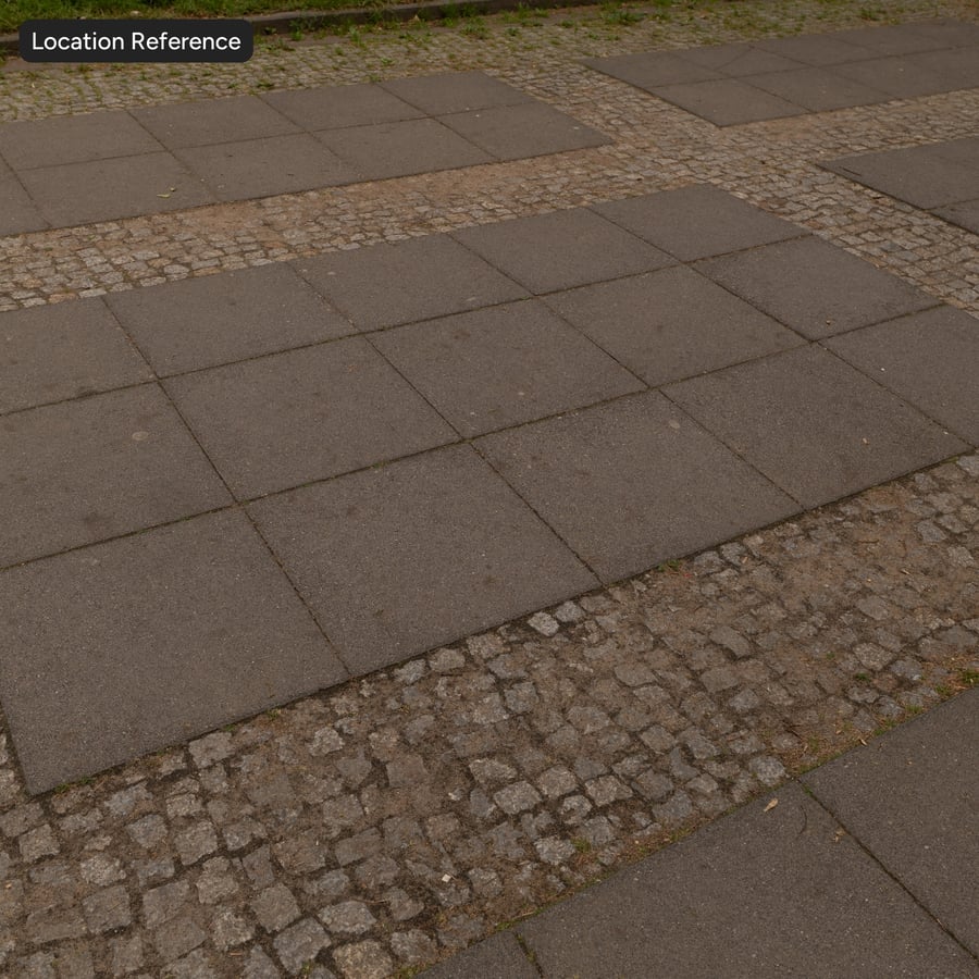 Textura de laje de concreto e piso de paralelepípedos, bege envelhecido