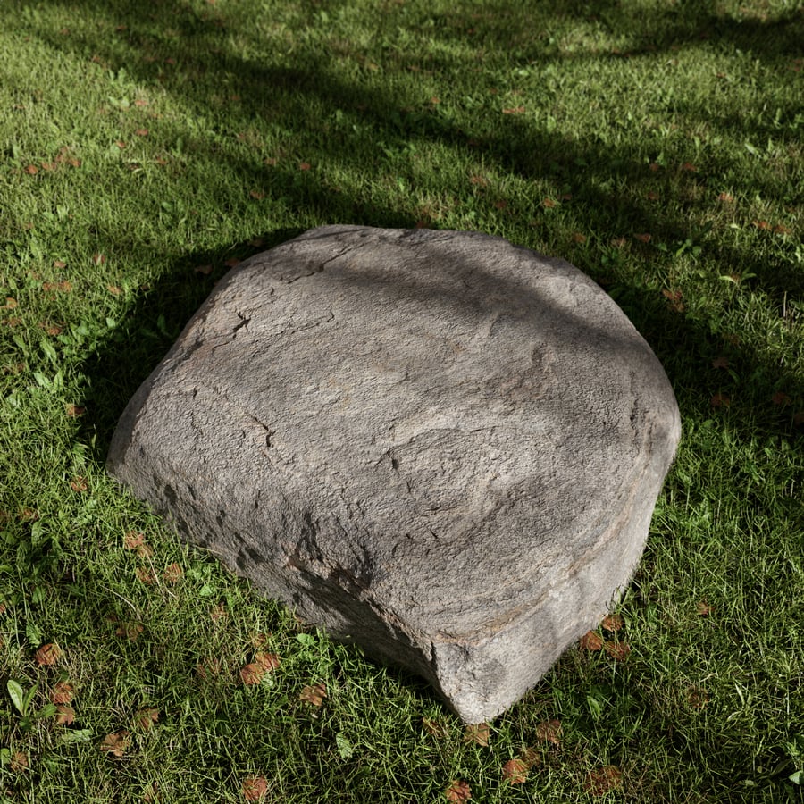 Modelo de pedra grande, plana, fina e lisa em tons frios