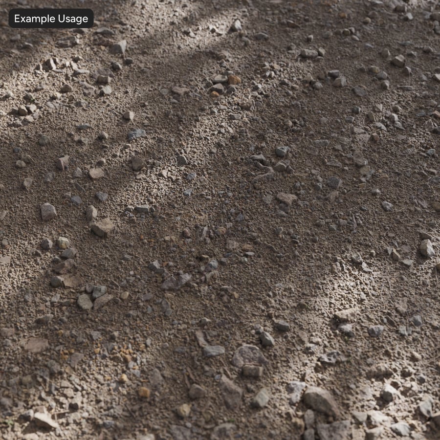 Pedras irregulares dispersas em textura de terra