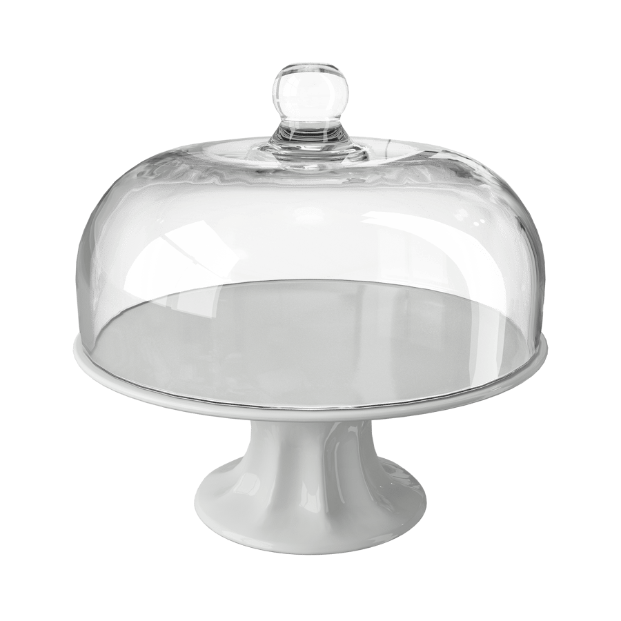 Glass Domed Ceramic Cake Stand Model