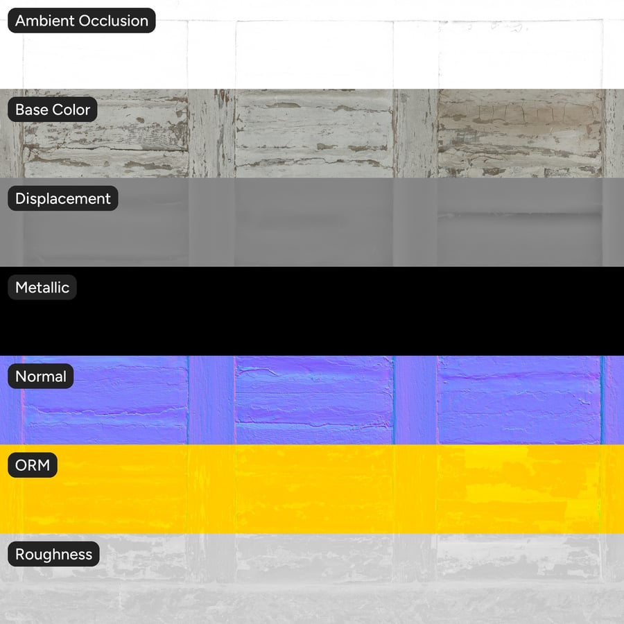 Textura de Painel de Madeira com Tinta Descascada, Branco