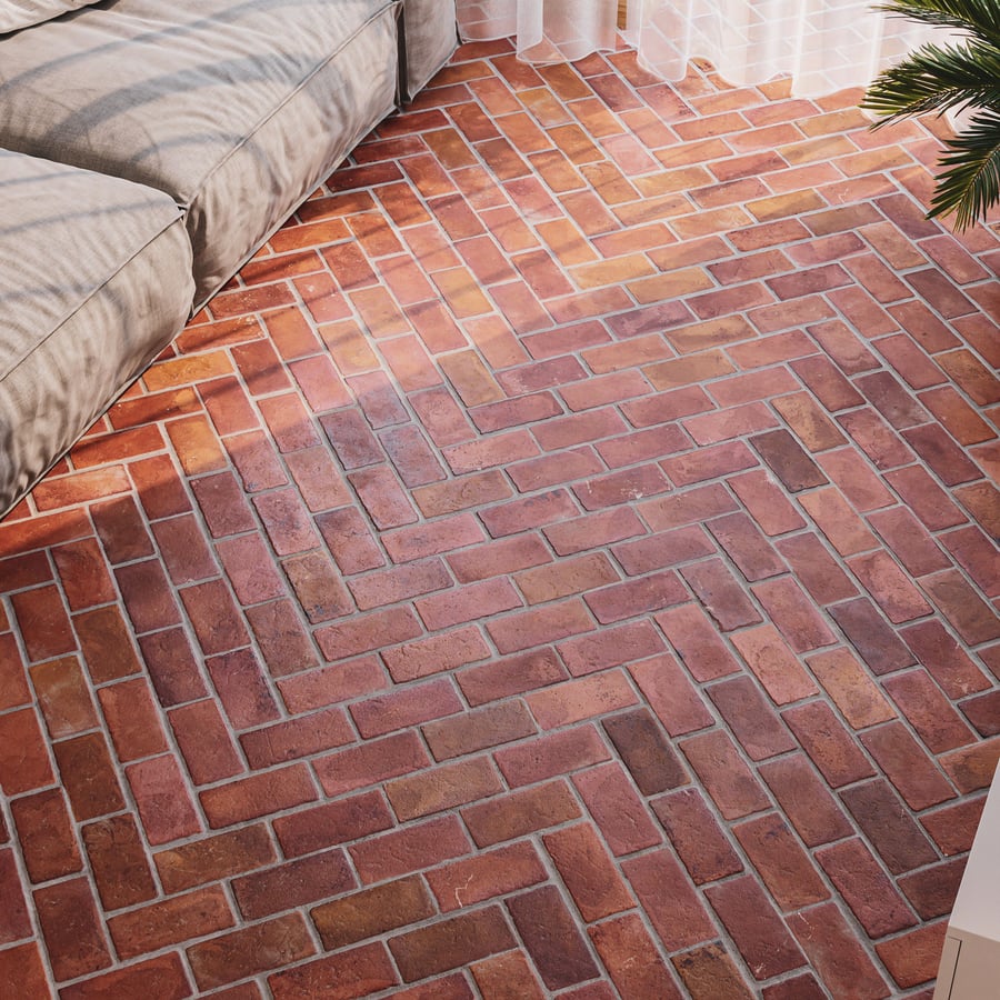 Herringbone Rectangle Terracotta Tile Texture