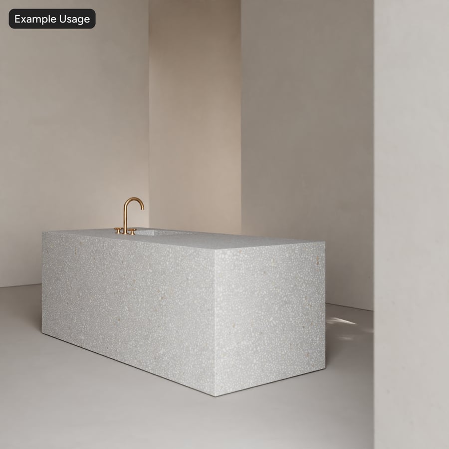 Matte Slab Venetian Terrazzo Texture, Pale Grey