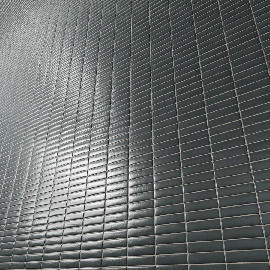 Satin Stacked Subway Tiles Texture, Black