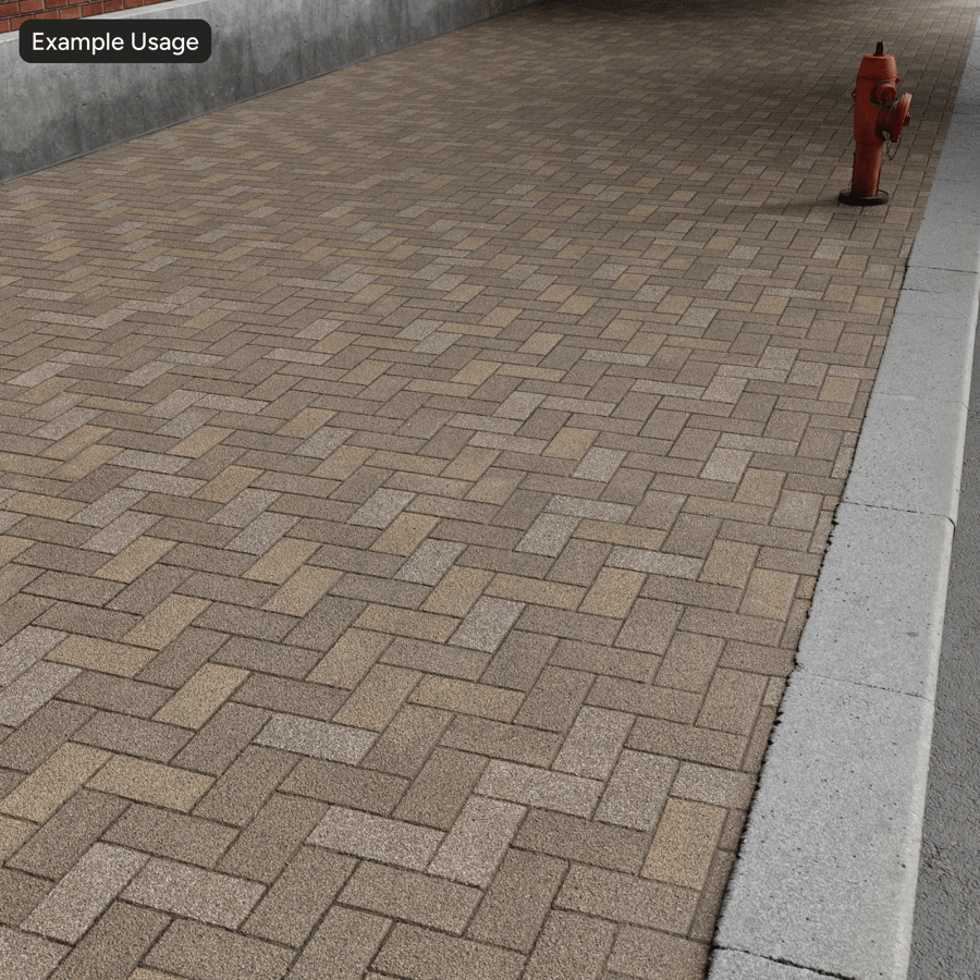 Kamenná dlažba s texturou rybí kosti, šedá