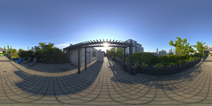 City Rooftop Clear Morning Day Outdoor Sky HDRI
